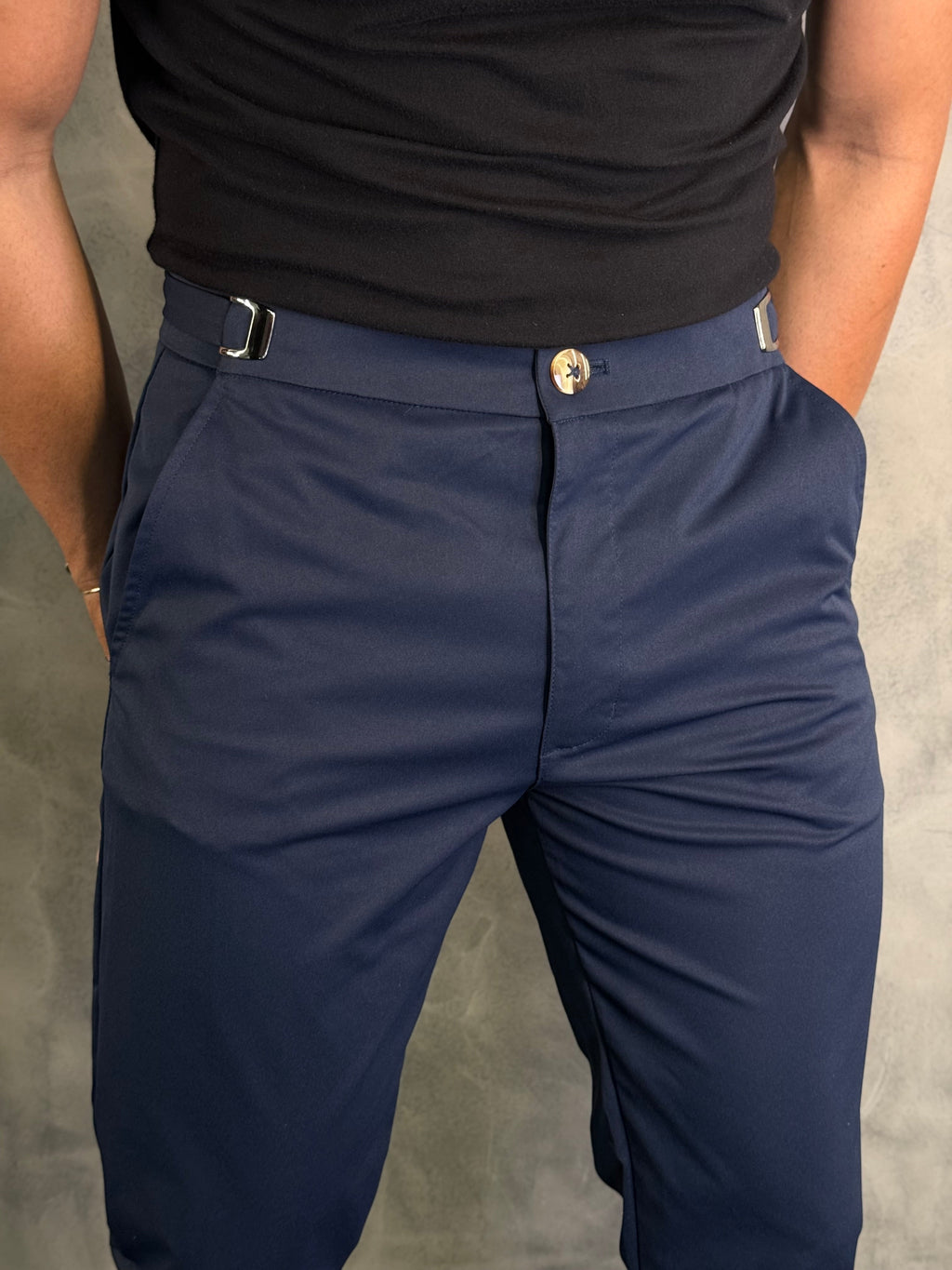 CALÇA ALF. MÔNACO AJUSTE CATRACA MARINHO