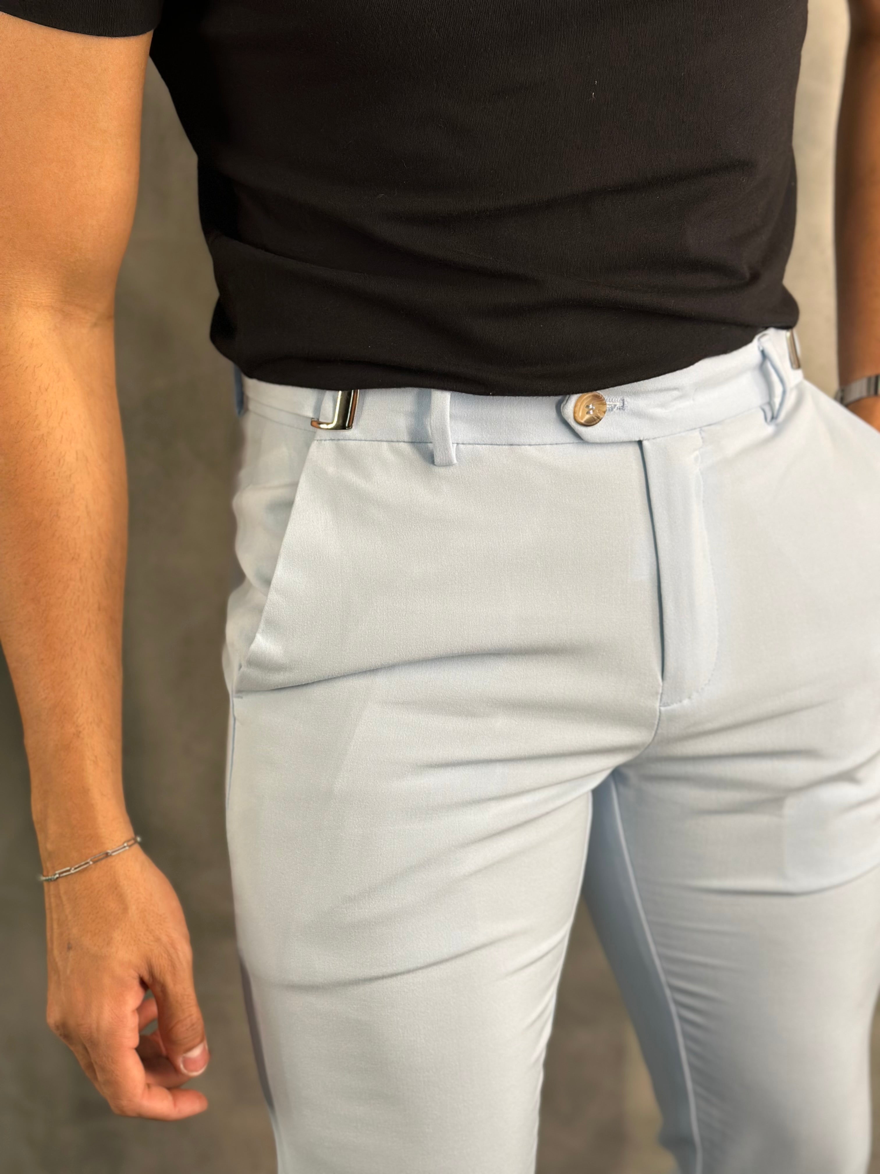 CALÇA ALF ATENAS AJUSTE FIVELA  AZUL BB