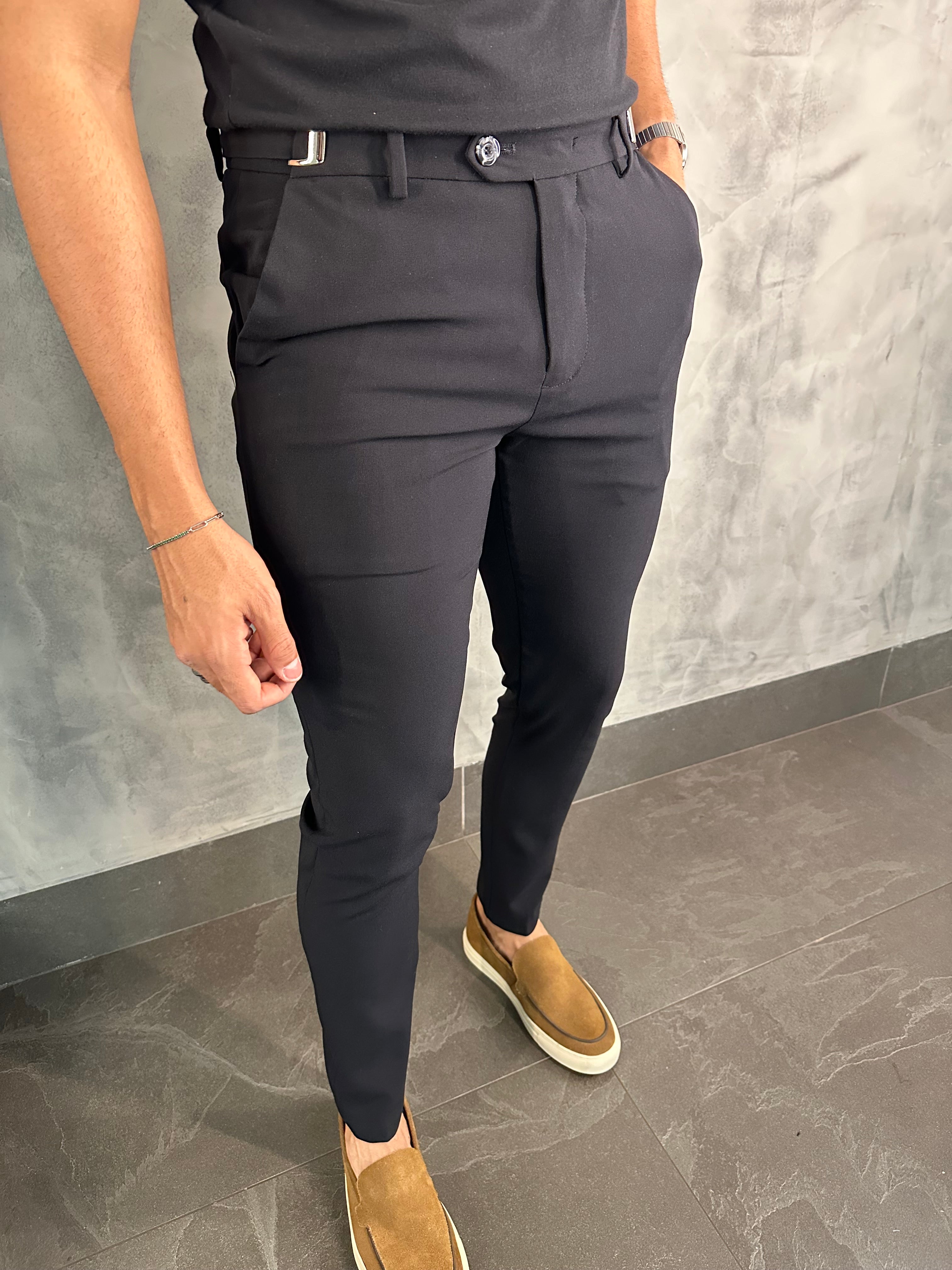 CALÇA ALF ATENAS AJUSTE FIVELA  PRETO